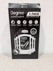 lot 35 image: NEW 5PK. DEGREE ULTRACLEAR  DEODORANT