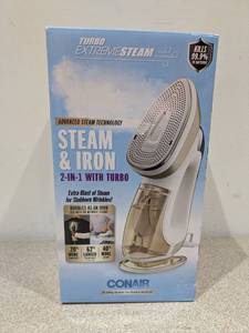 lot 57 image: CONAIR ADVANCED STEAM TECHNOLOGY STEAM & IRON 2 IN 1 WITH TURBO
