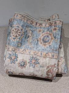 lot 92 image: NEW WYATT & ASH DALILEH NUTURAL MACHINE WASHABLE AREA RUG