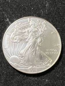 lot 13 image: 2018 AMERICAN SILVER EAGLE 1 TROY OZ .999 FINE SILVER