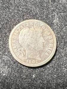 lot 16 image: 1901 US BARBER DIME