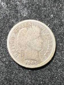lot 38 image: 1905-O US BARBER DIME