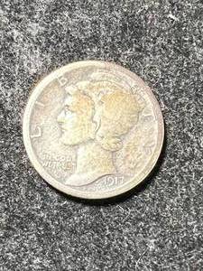 lot 49 image: 1917-S US MERCURY DIME VF