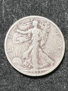 lot 50 image: 1933-S US WALKING LIBERTY HALF DOLLAR VF