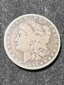 lot 55 image: 1892-S US MORGAN SILVER DOLLAR