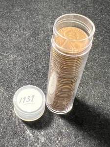 lot 61 image: ROLL OF US 1939 WHEAT CENTS