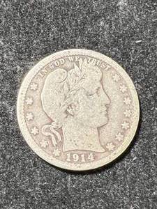 lot 67 image: 1914 US BARBER QUARTER