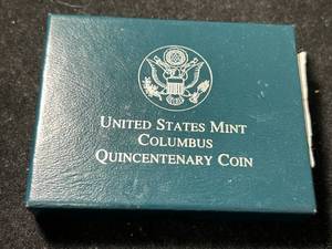 lot 85 image: 1992 US MINT COLUMBUS QUINCENTENARY COIN