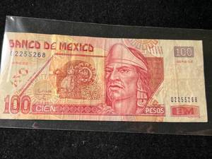 lot 98 image: 2008 MEXICO 100 PESOS NOTE