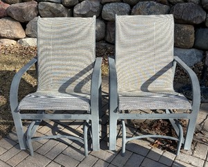 lot 29 image: Pair of Patio Gilder Chairs