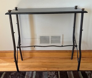 lot 37 image: Elegant Marble Top Accent  Console Table