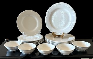 lot 74 image: Pfatlzgraff Filigree Dinner Plates, SaladDessert Plates and Bowls