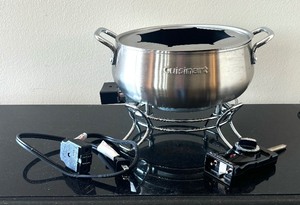 lot 108 image: Cuisinart Electric Fondue Pot Model CFO-3SS