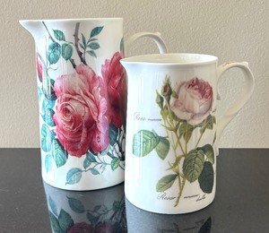 lot 112 image: Roy Kirkham English Rose and Redoule Roses Pitchers