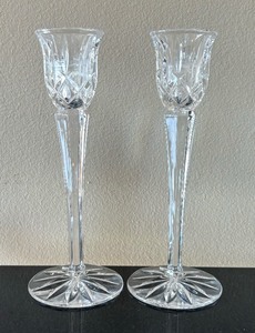 lot 128 image: Pair of Elegant Crystal Candle Holders