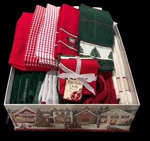 lot 175 image: Fabulous Towels for Christmas including a Box for the Holiday