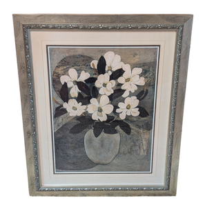lot 141 image: Elegant Framed Magnolias Print by Beverly Jean