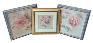 lot 203 image: Three Gold Framed Floral Prints by Blum