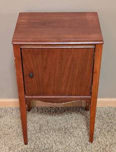 lot 234 image: Petite Vintage Wood Storage Table