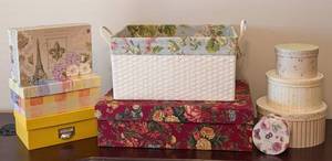 lot 231 image: Variety of Decorative Storage Boxes