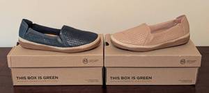 lot 237 image: Two New Pairs of Clarks Elaina Ruby Shoes
