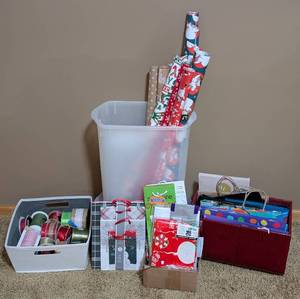 lot 247 image: Assorted Wrap, Gift Bags and Ribbon