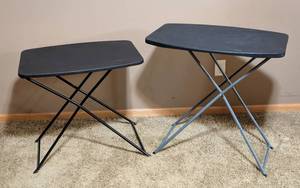 lot 251 image: Pair of Small Black Folding Tables