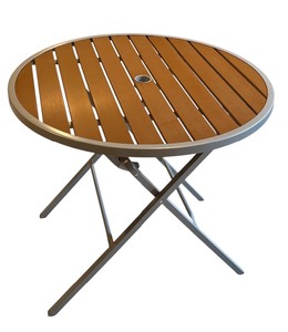 lot 275 image: Circular Foldable Patio Accent Table
