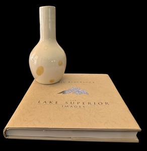lot 226 image: Coffee Table Book The Lake Superior Images and Decorative Betty Vase