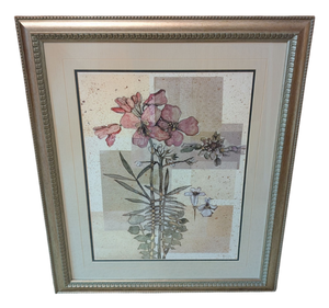 lot 265 image: Gold Framed Flowers for Rene Print