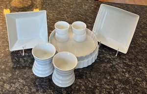 lot 218 image: Assorted White Kitchen Dishes