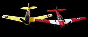 lot 60 image: Vintage Model Planes including Red WB633 and Yellow Navy #58