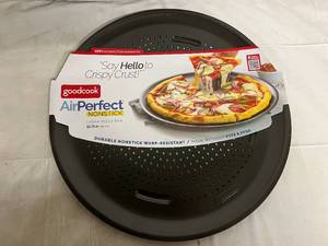 lot 25 image: Goodcook AirPerfect Nonstick Pizza Pan - 15.75