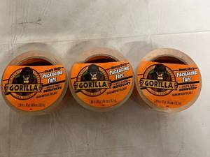 lot 181 image: 3 Rolls of Gorilla Heavy Duty Packaging Tape