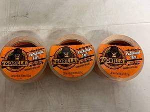 lot 183 image: 3 Rolls of Gorilla Heavy Duty Packaging Tape