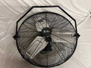 lot 02 image: Simple Deluxe 24 Inch Industrial Wall Mount Fan, 3 Speed Commercial Ventilation Metal Fan