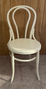 lot 96 image: Charming Vintage White Ice Cream Parlor Style Chair