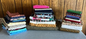 lot 148 image: Pink, Purple, Blue, Green Fabric of Many Colors