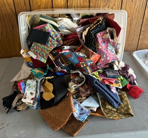 lot 179 image: Bin of Fabric Scraps