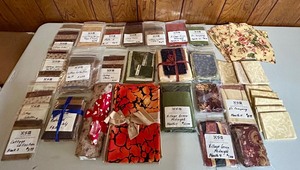 lot 159 image: Great Prepacked Sewing  Quilting Squares and Larger Pieces