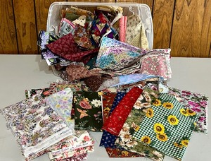 lot 158 image: Bin of Large Sewing Scraps