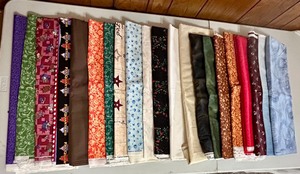 lot 152 image: Assortment of Patterned Fabric