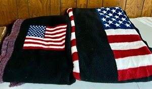 lot 136 image: Large American Flag  Stars and Stripes Fleece