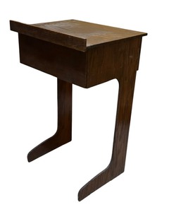 lot 129 image: Petite Vintage Wood School Desk