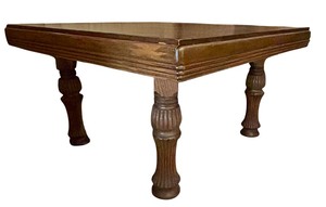 lot 119 image: Vintage Oak Farm Harvest Dining Table with Built in Leaves