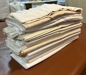lot 243 image: White and Tan Fabric Grouping