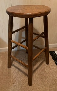lot 254 image: Wooden Kitchen Stool