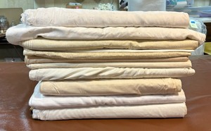 lot 263 image: Variety of White and Tan Fabric