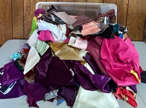 lot 238 image: Bin of Larger Sewing Fabric Scraps