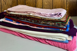 lot 281 image: Large Yardage Grouping in Pretty Colors and Patterns
